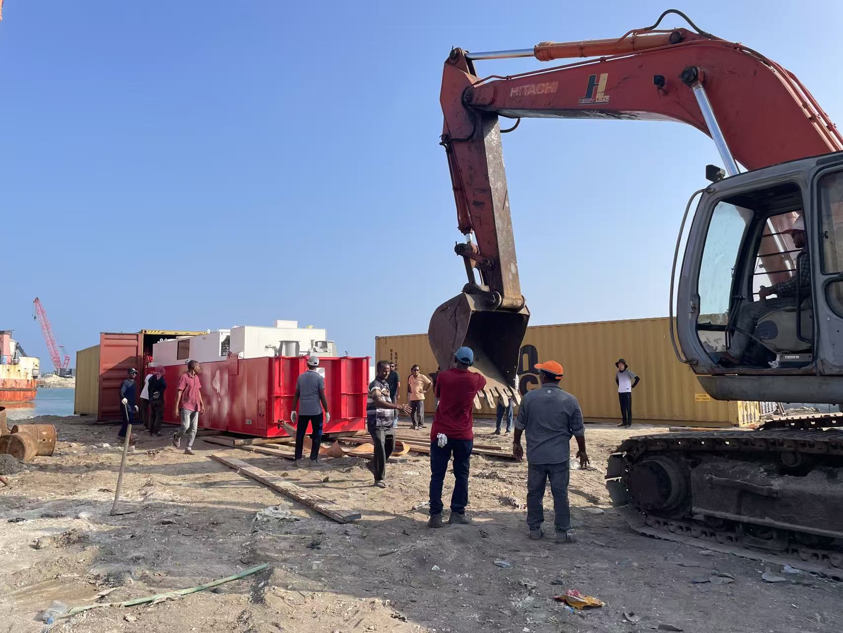 Két nap alatt összeszerelve! A JMD350 Cutter szívókotró kotrási műveletek céljából leszáll a Maldív-szigetekre